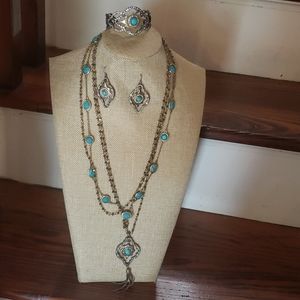 Lucky Brand 3 Piece silver & goldtone set